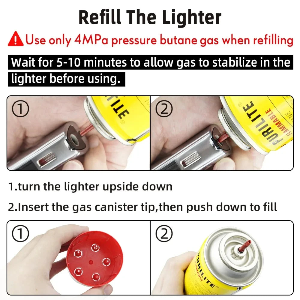 Cigarette Box with Butane Gas Turbo Lighter