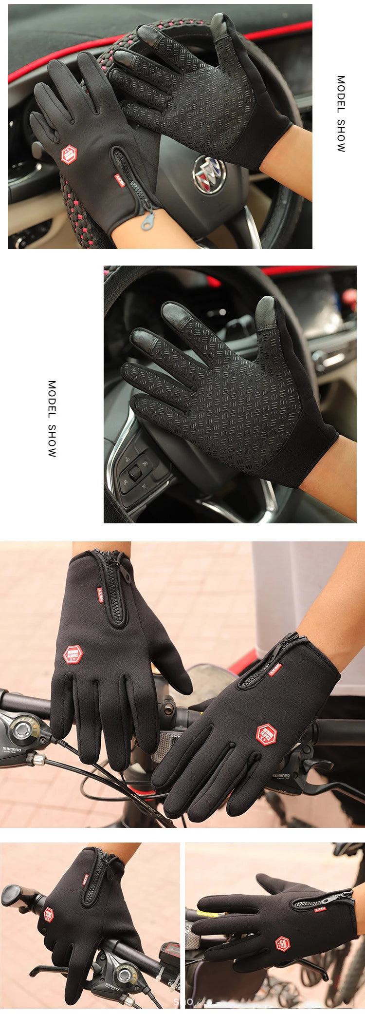 Touchscreen Waterproof Thermal Non-Slip Gloves