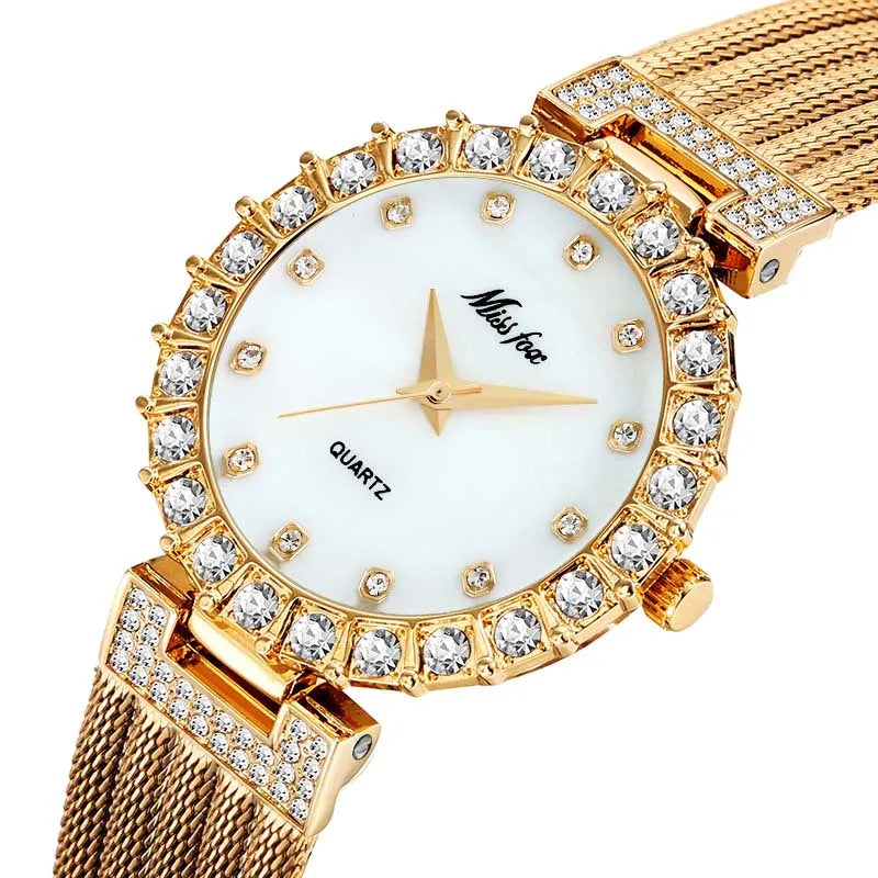 MISSFOX Big Lab Diamond Ladies Wrist Watches