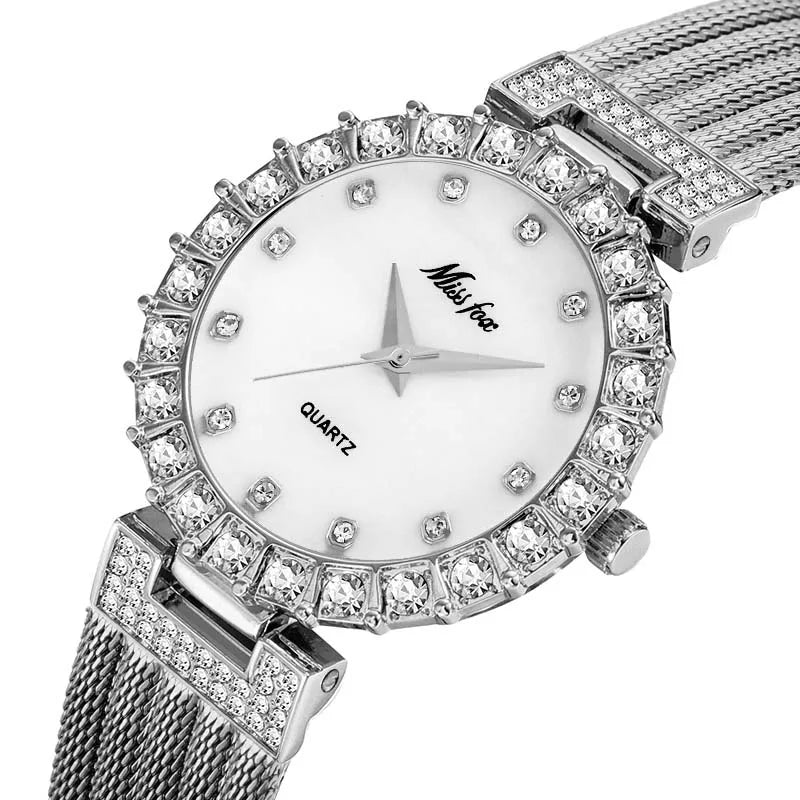 MISSFOX Big Lab Diamond Ladies Wrist Watches