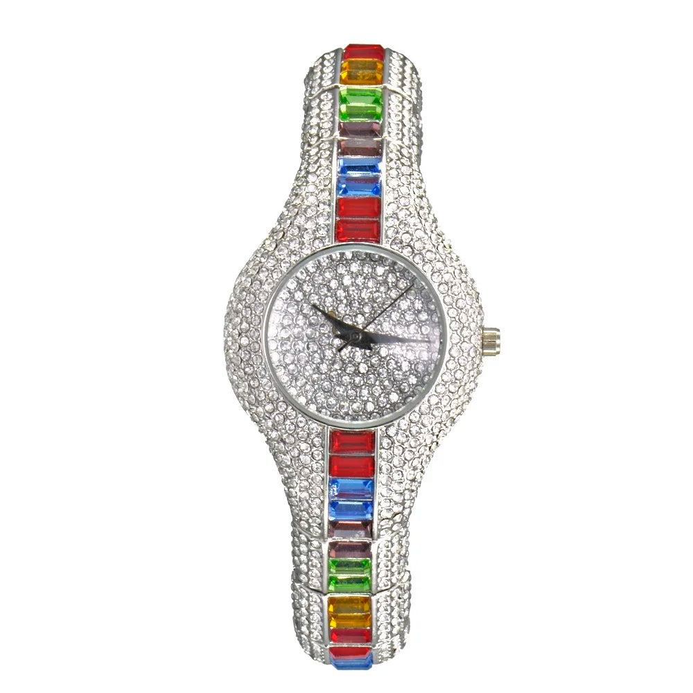 MISSFOX Mix Baguette Diamond Women Watches