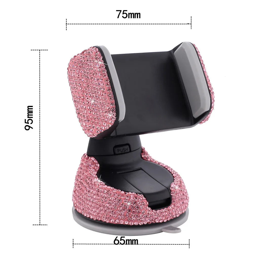 Bling Diamond Bracket Stand Holder Car Suction Cup