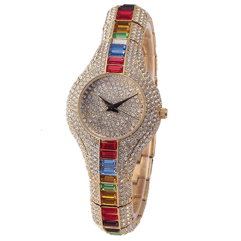 MISSFOX Mix Baguette Diamond Women Watches