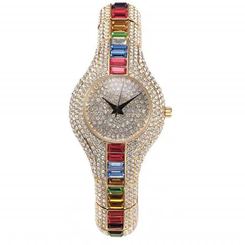 MISSFOX Mix Baguette Diamond Women Watches