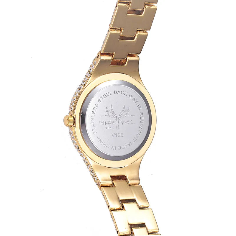 MISSFOX Mix Baguette Diamond Women Watches