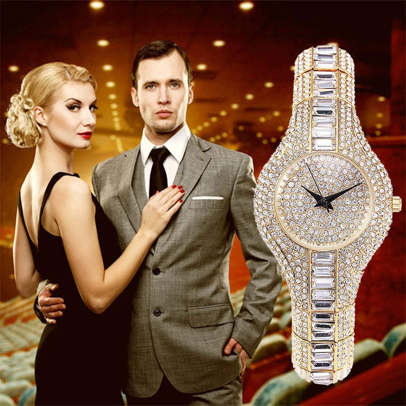 MISSFOX Mix Baguette Diamond Women Watches