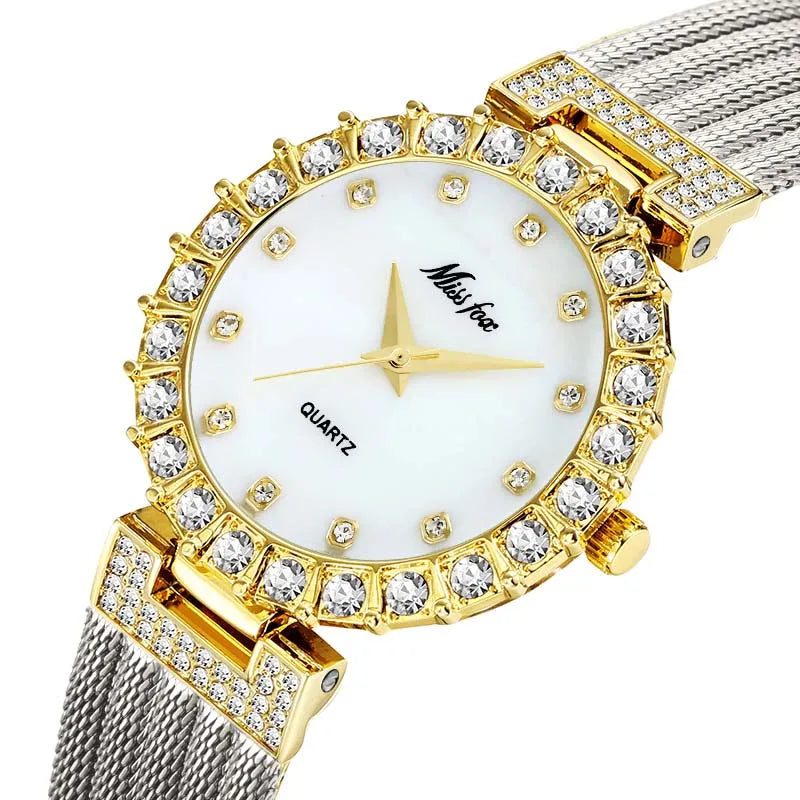 MISSFOX Big Lab Diamond Ladies Wrist Watches