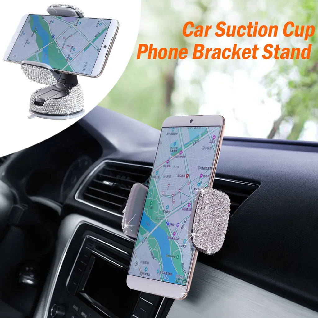 Bling Diamond Bracket Stand Holder Car Suction Cup