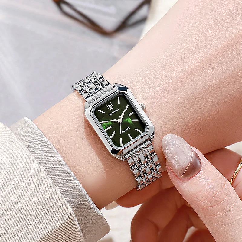 Stainless Steel Strap Women Luxury Wristwatch