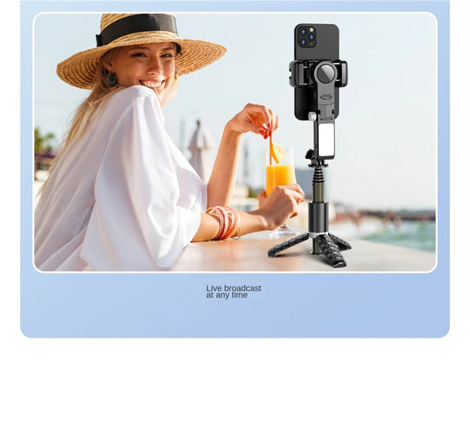 New Bluetooth Wireless Gimbal Stabilizer Selfie Stick