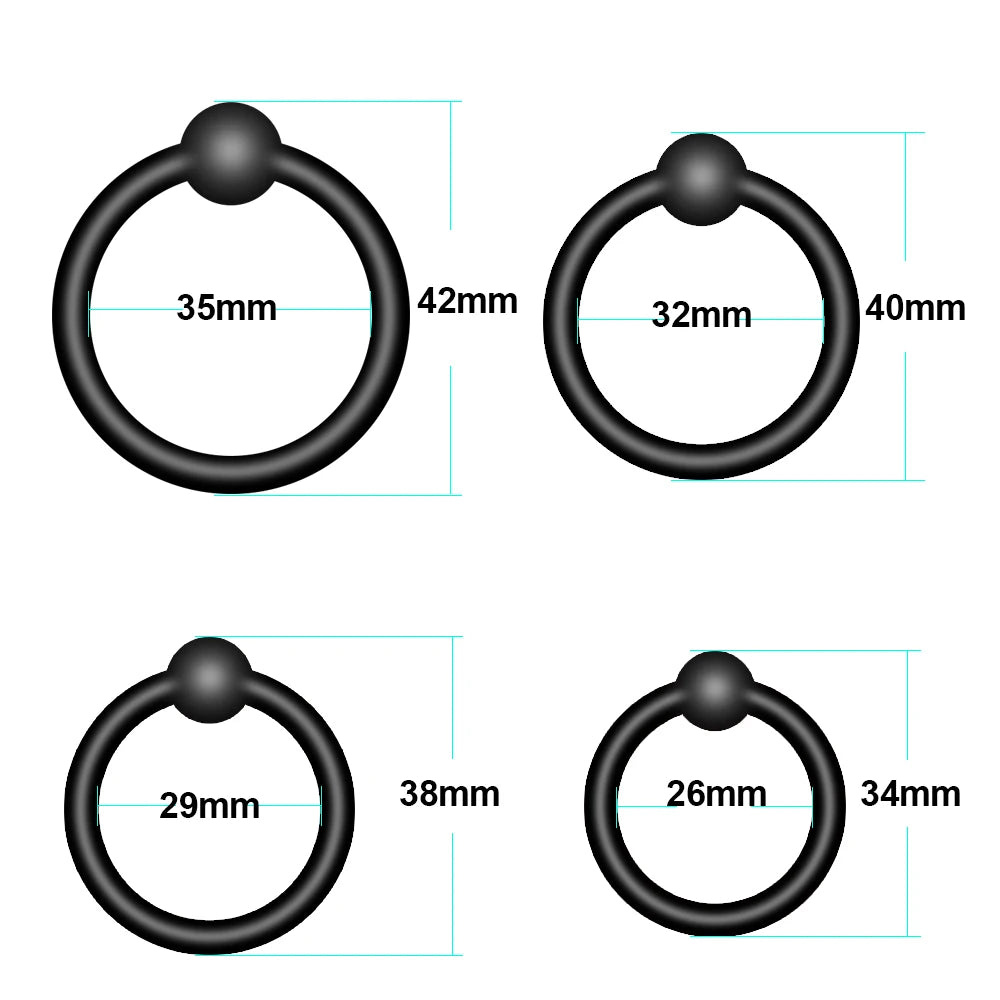 4 Pcs/Set Bead Penis Ring