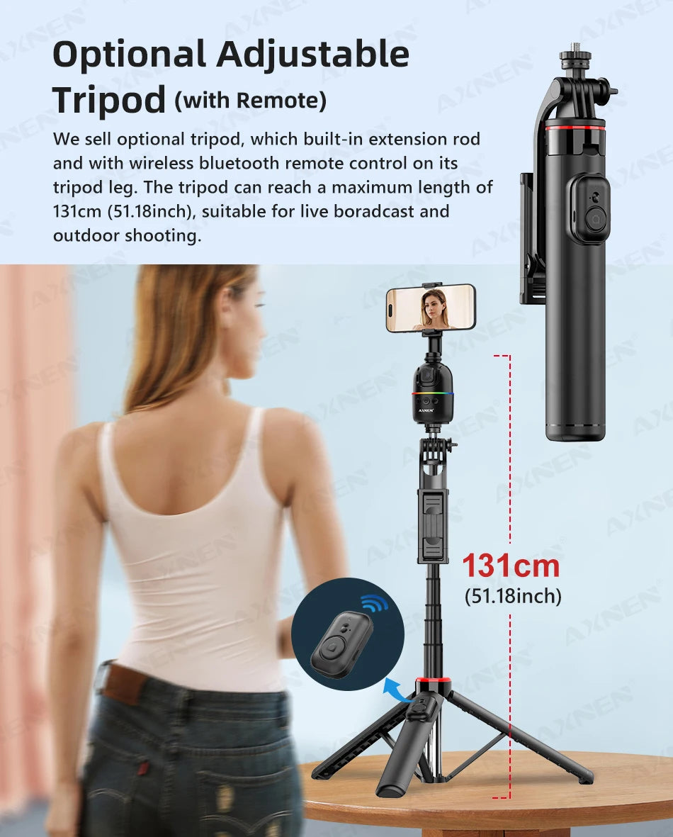 AI Face Tracking Gimbal Selfie Stand