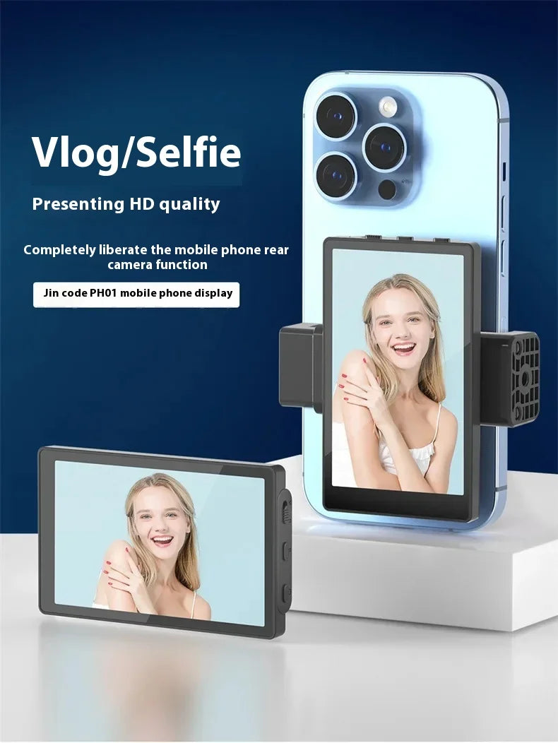 Kingma Smartphone Vlog Selfie Monitor Screen Magnetic Phone Rear Camera For Selfie Vlog Live Stream For Android Iphone Custom