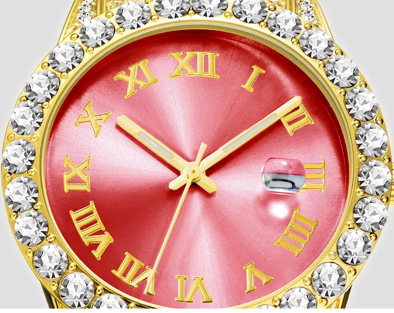 MISSFOX Pink Women Mini Babe So Cute Arm Clock