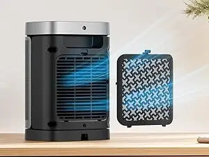 1500W Electric Heater with 70° Oscillating, Digital Thermostat, Remote Control, Motion Detectio