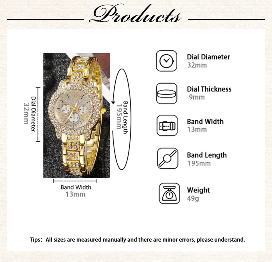 Casual Ladies Watches Jewelry Set