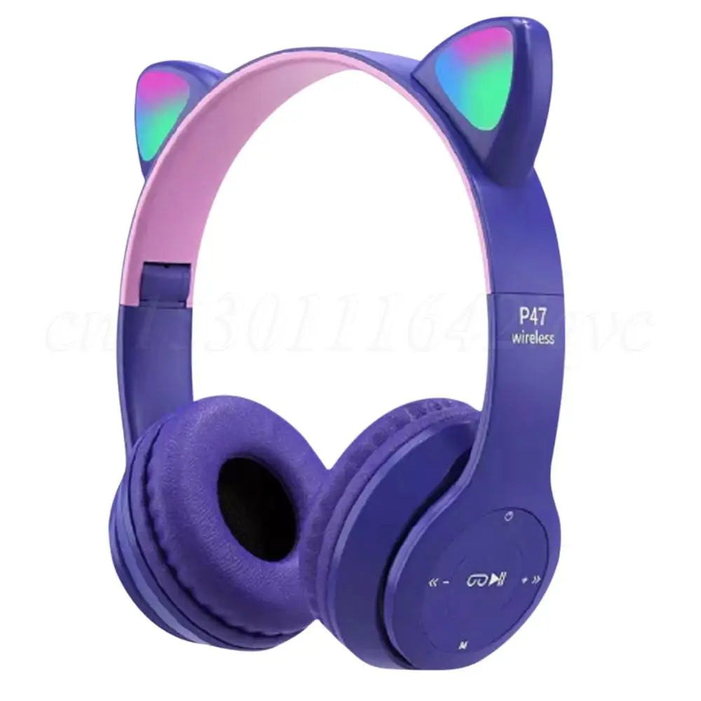 Cat Ear Gaming Headset with Glow Light