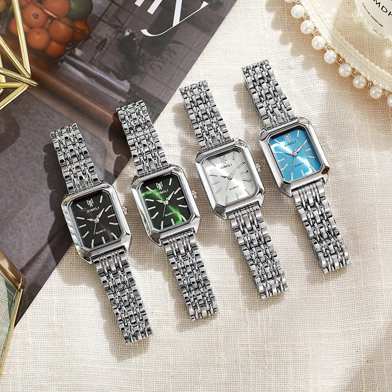 Stainless Steel Strap Women Luxury Wristwatch