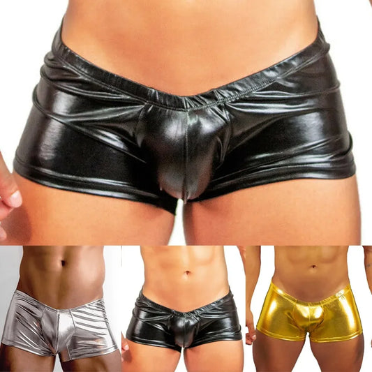 Sexy Gay Men Leather Underwear