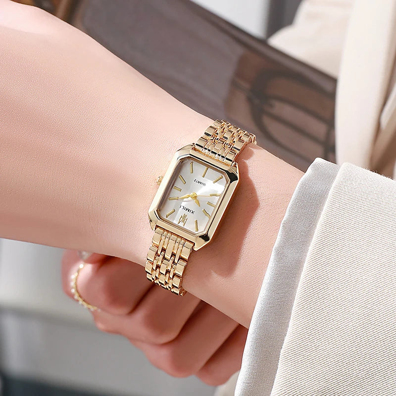 Stainless Steel Strap Women Luxury Wristwatch