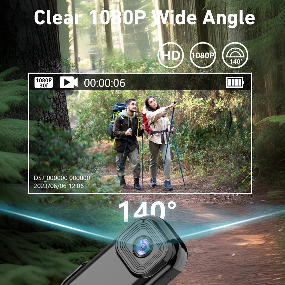 1080P Mini Portable Body Action Cam with Screen Video Recording