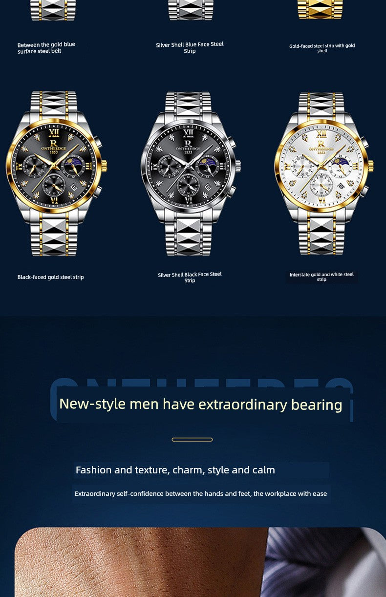 Brand-Name Authentic Swiss Mechanical Men's Waterproof Watch