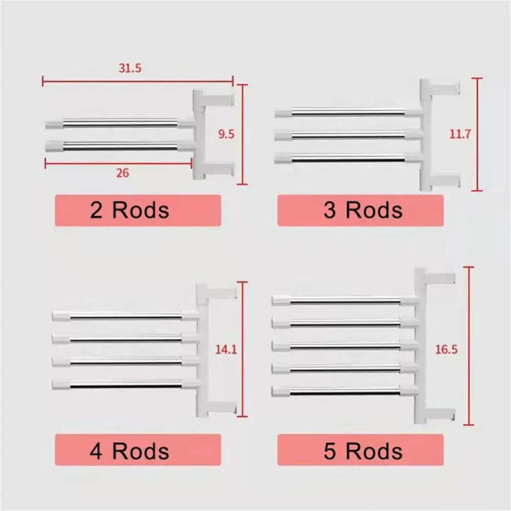 Bathroom Towel Rack Wall-mounted Storage Hanger