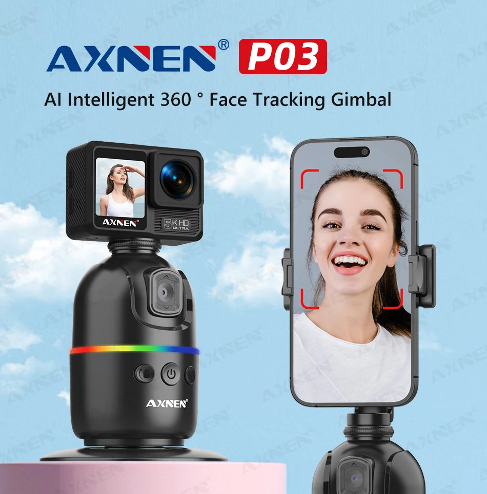 AI Face Tracking Gimbal Selfie Stand