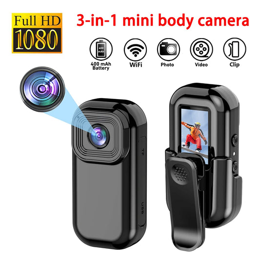 1080P Mini Portable Body Action Cam with Screen Video Recording