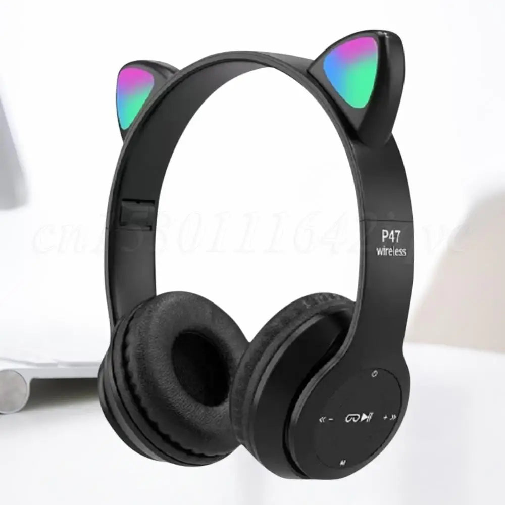 Cat Ear Gaming Headset with Glow Light