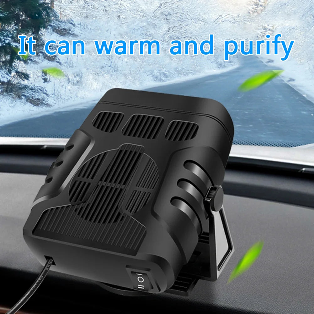 12V/24V Electric Heating Fan 360 Degree Rotating Anti-Fog Automobile Heater