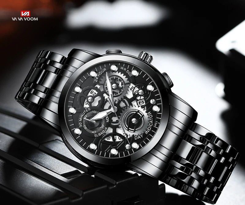 Men's Skeleton Design Business Watch