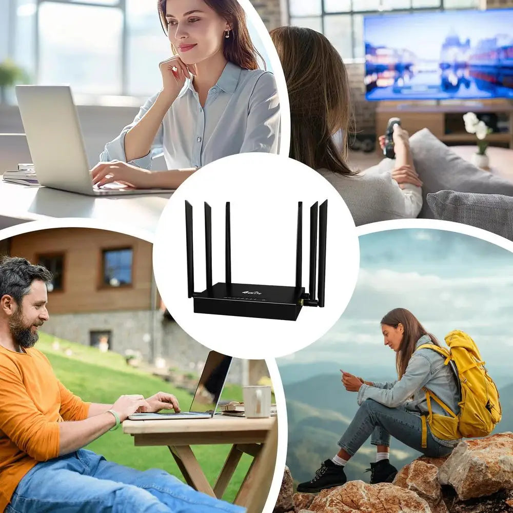 Unlimited Satellite Internet Smart Router 6 Omnidirectional Antennas WiFi Router