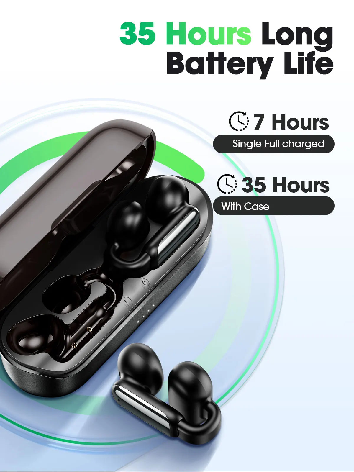 Clip On Wireless Bluetooth 5.4 Earbuds