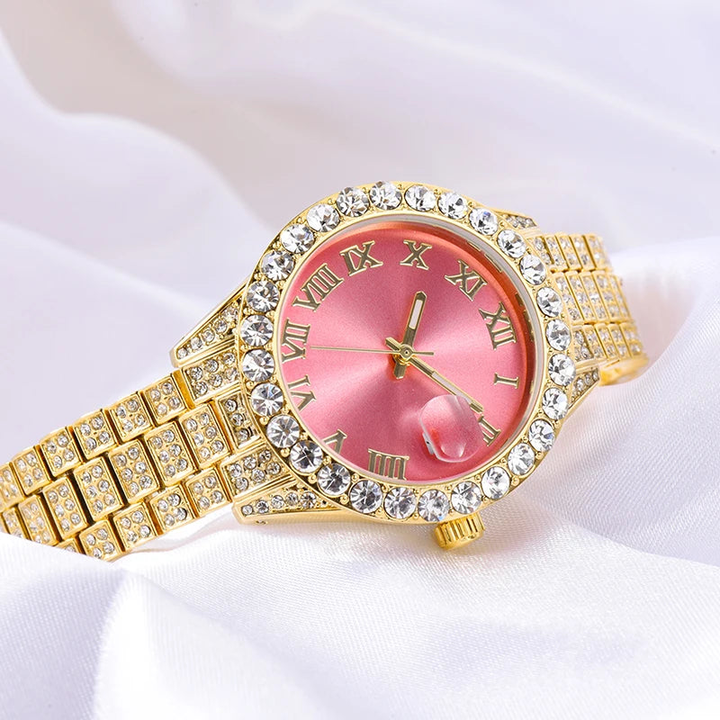 MISSFOX Pink Women Mini Babe So Cute Arm Clock