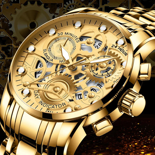 Men's Skeleton Design Business Watch