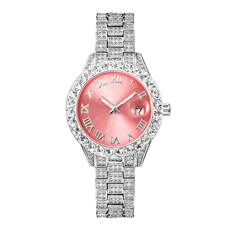 MISSFOX Pink Women Mini Babe So Cute Arm Clock