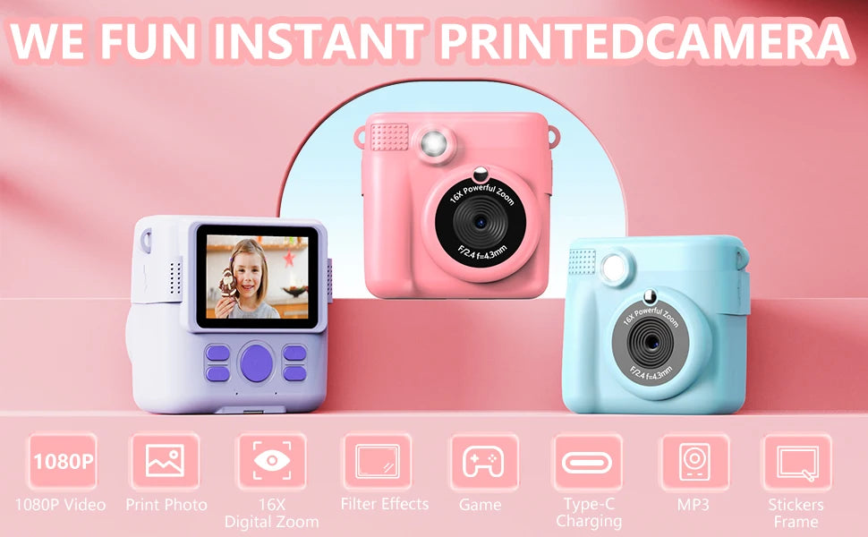 Mini Instant Camera for Boys and Girls