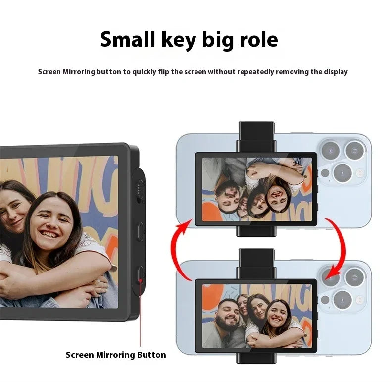 Kingma Smartphone Vlog Selfie Monitor Screen Magnetic Phone Rear Camera For Selfie Vlog Live Stream For Android Iphone Custom