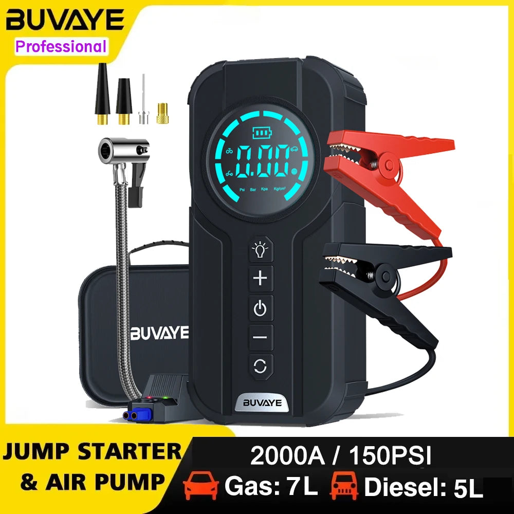 BUVAYE Car Multi-function Air Compressor