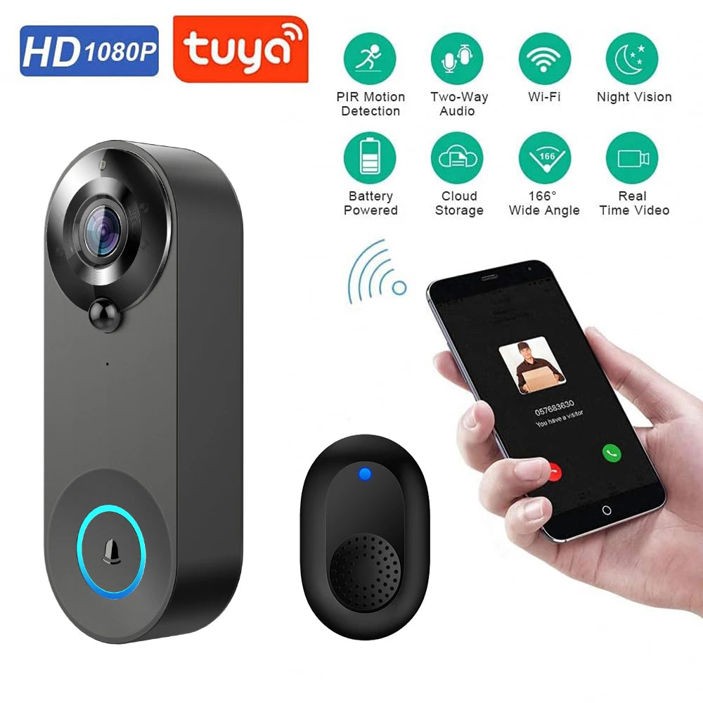 1080P Wireless WIFI Doorbell Video Camera