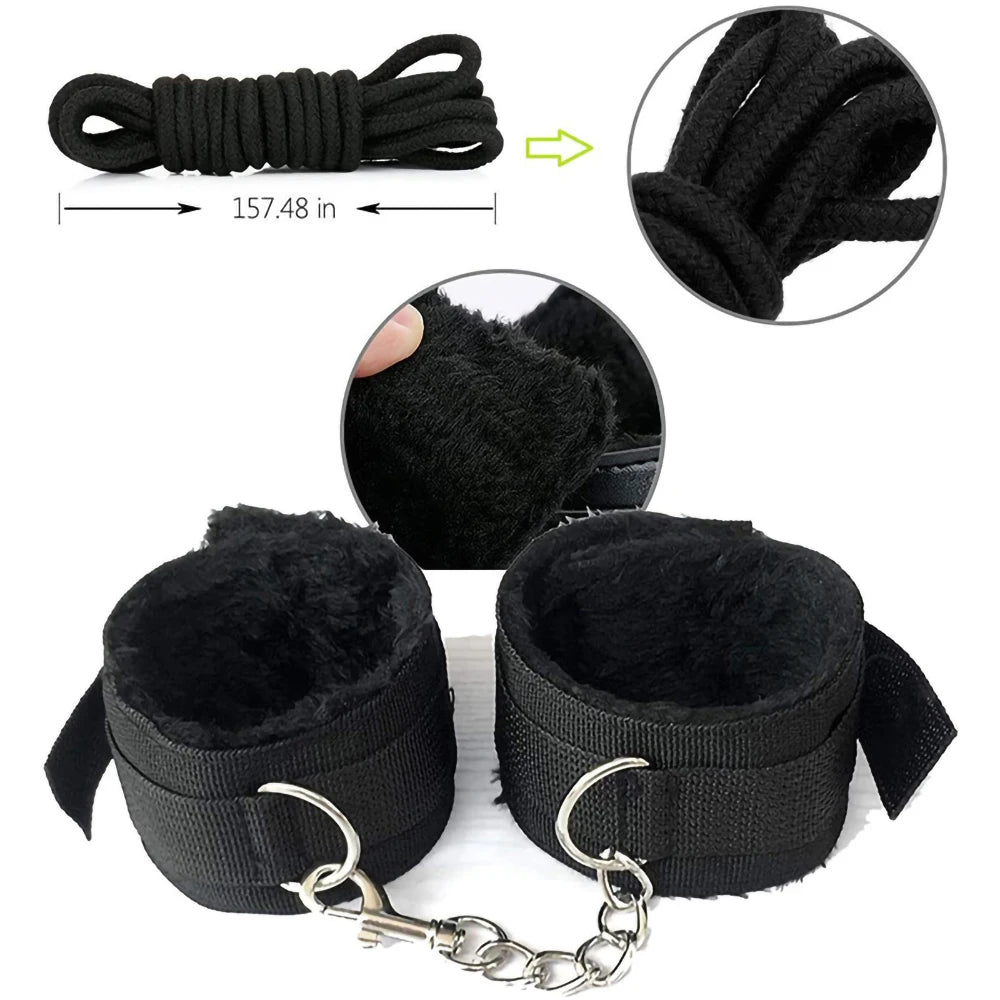 8/20 Piece BDSM Kit Plush Sex Bondage Set