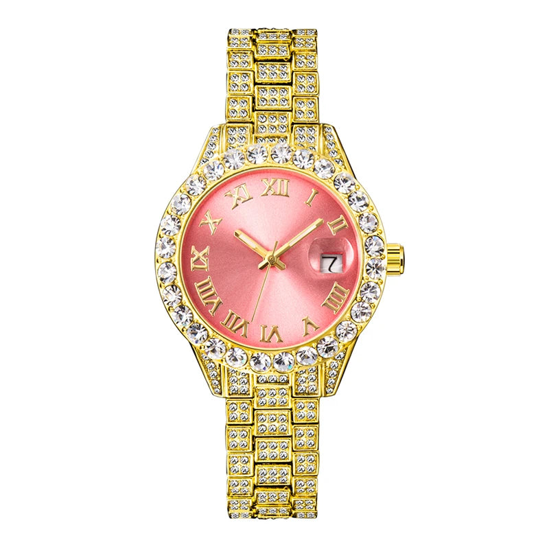 MISSFOX Pink Women Mini Babe So Cute Arm Clock