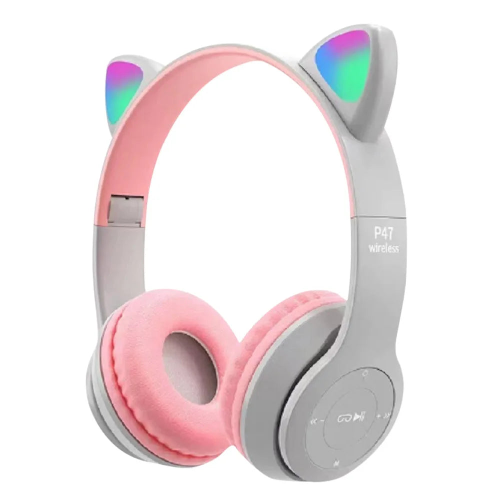 Cat Ear Gaming Headset with Glow Light