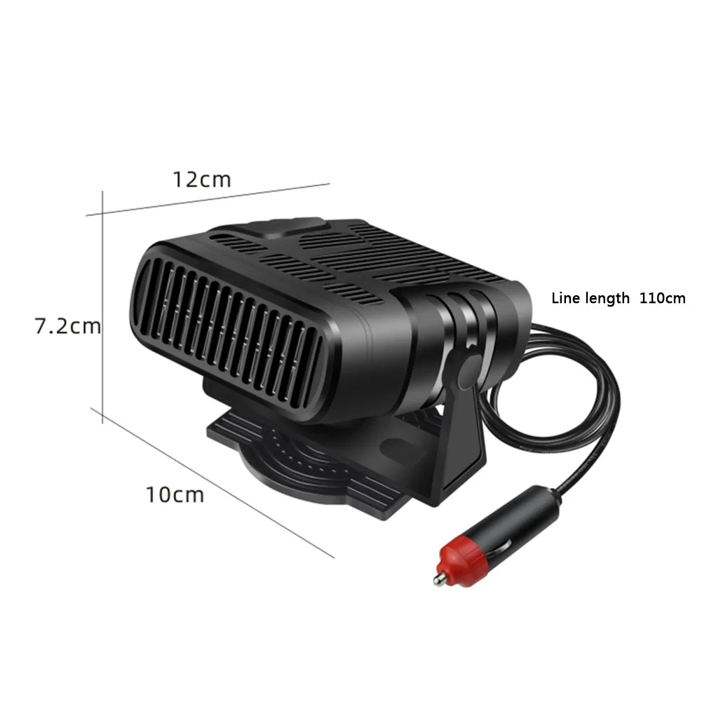 12V/24V Electric Heating Fan 360 Degree Rotating Anti-Fog Automobile Heater