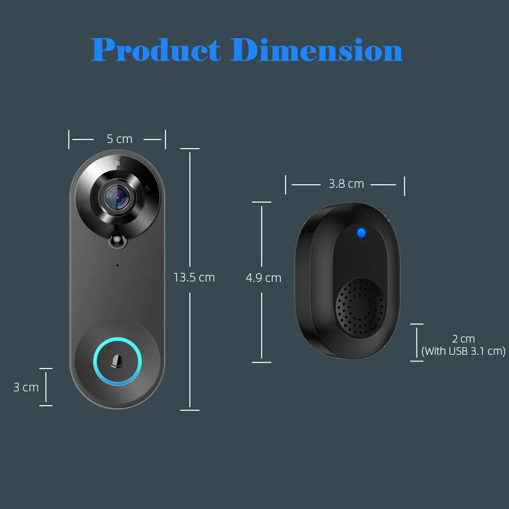 1080P Wireless WIFI Doorbell Video Camera