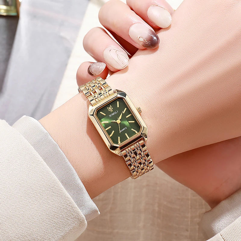 Stainless Steel Strap Women Luxury Wristwatch