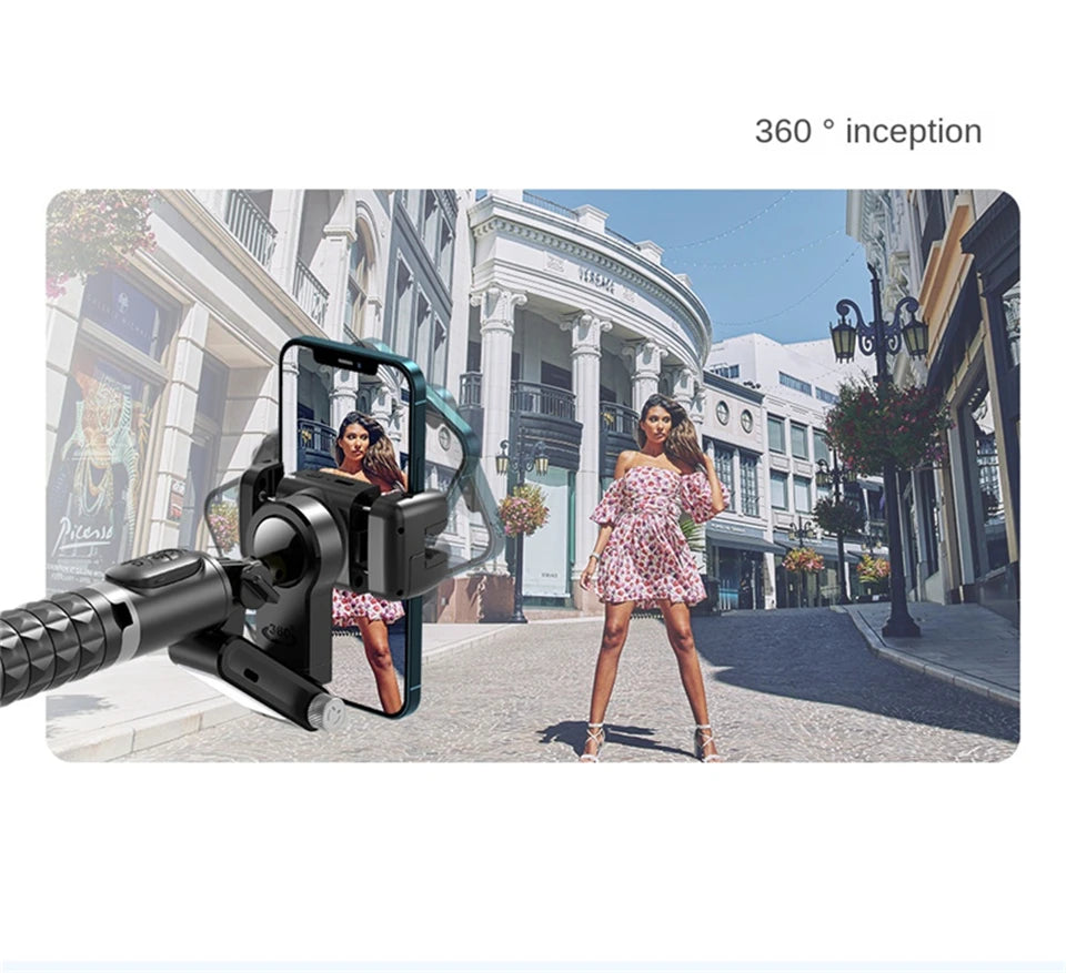 New Bluetooth Wireless Gimbal Stabilizer Selfie Stick