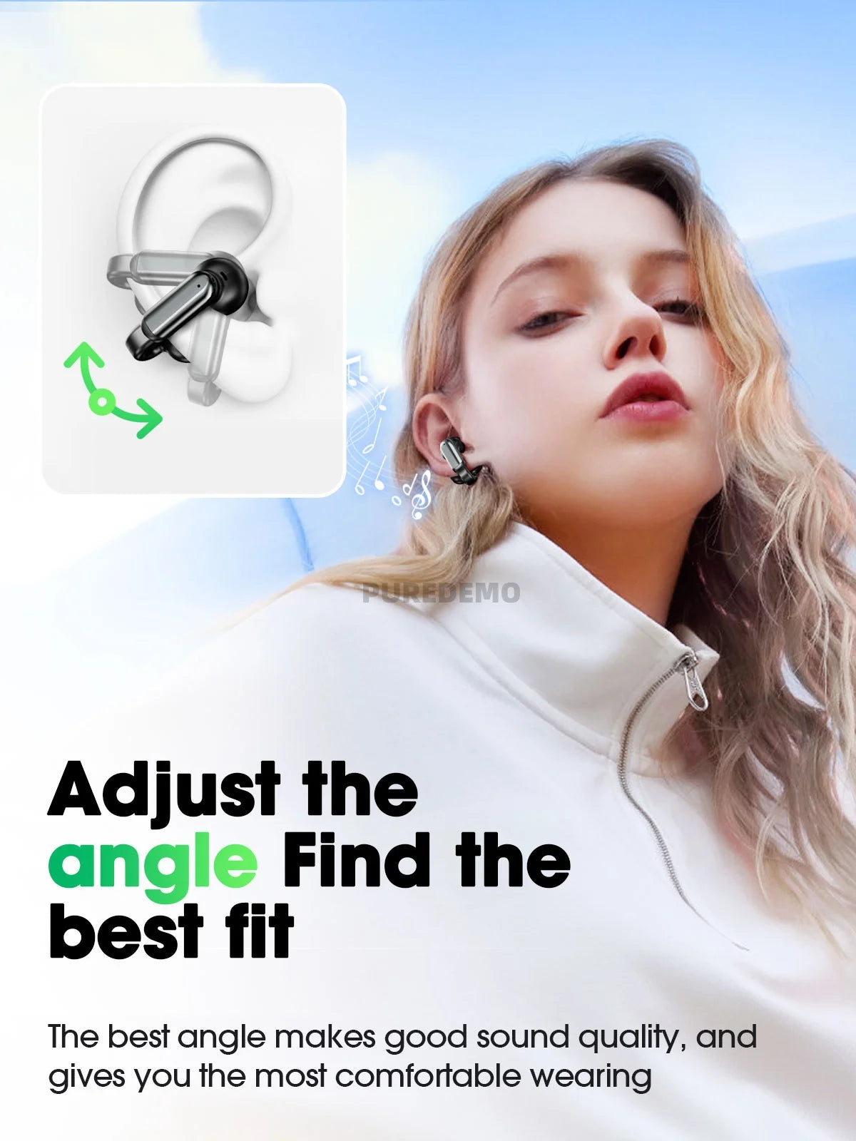 Clip On Wireless Bluetooth 5.4 Earbuds