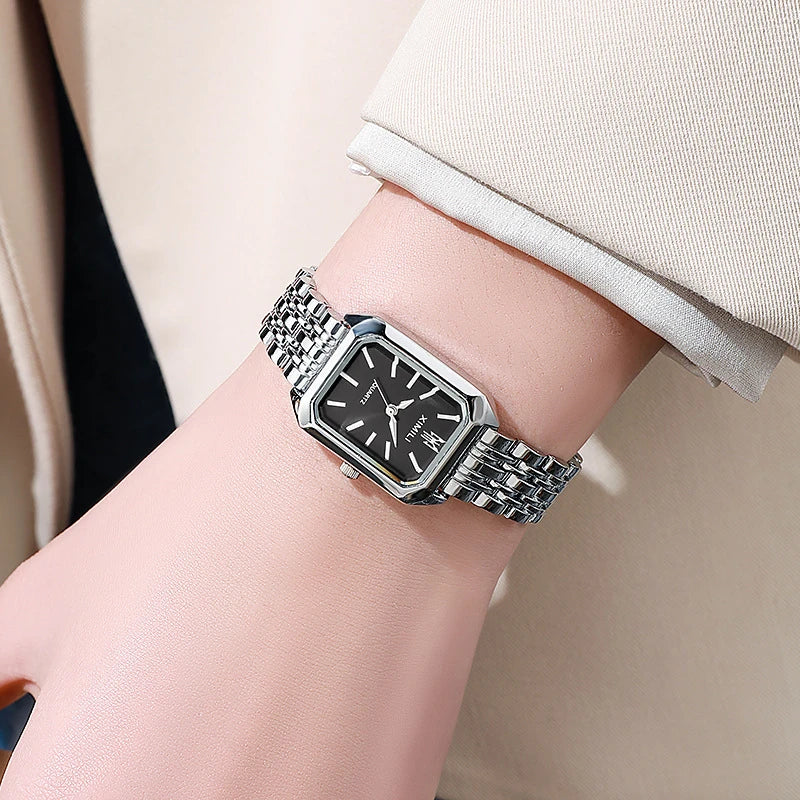 Stainless Steel Strap Women Luxury Wristwatch